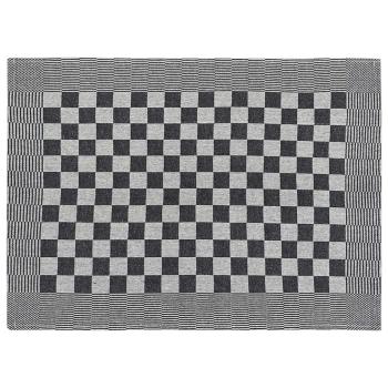 50-tlg. Handtuch-Set Schwarz und Weiß Baumwolle