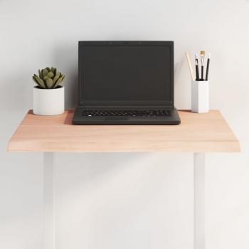 ARDEBO.de - Tischplatte 60x60x2 cm Massivholz Eiche Unbehandelt Baumkante