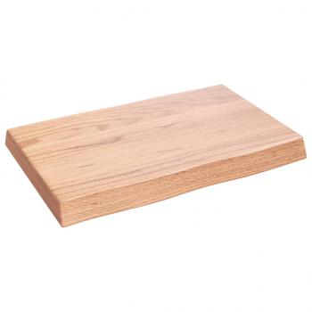 Tischplatte 60x40x(2-6) cm Massivholz Behandelt Baumkante