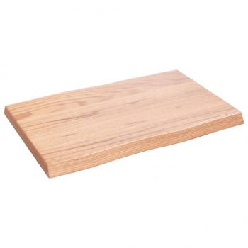 Tischplatte 60x40x(2-4) cm Massivholz Behandelt Baumkante