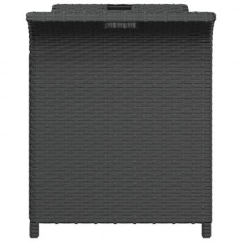 Gartenbank mit Kissen Schwarz 116x46x57 cm Poly Rattan