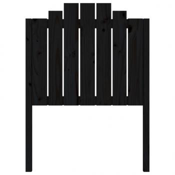 Kopfteil Schwarz 81x4x110 cm Massivholz Kiefer