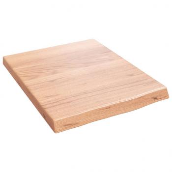 Wandregal Hellbraun 40x50x(2-4) cm Massivholz Eiche Behandelt