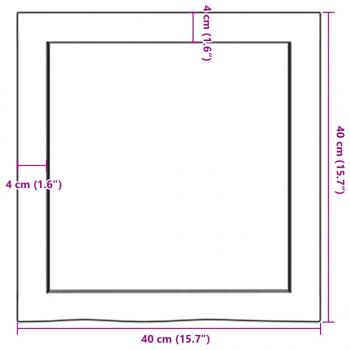Wandregal Hellbraun 40x40x(2-6) cm Massivholz Eiche Behandelt