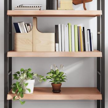 ARDEBO.de - Wandregal Hellbraun 80x40x(2-6) cm Massivholz Eiche Behandelt