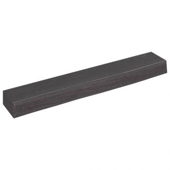 Wandregal Dunkelbraun 60x10x6 cm Massivholz Eiche Behandelt