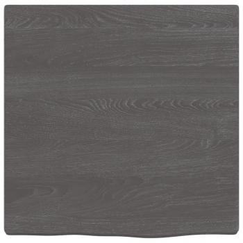 Wandregal Dunkelbraun 40x40x2 cm Massivholz Eiche Behandelt