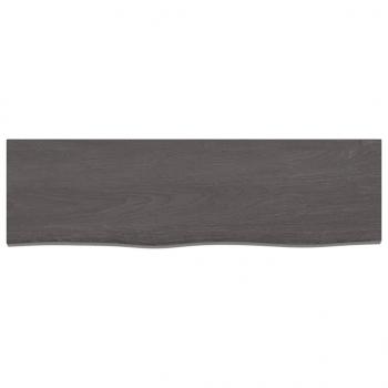 ARDEBO.de - Wandregal Dunkelbraun 100x30x2 cm Massivholz Eiche Behandelt