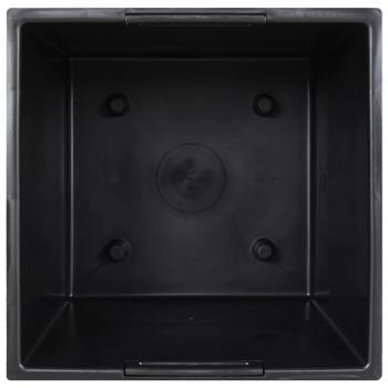 ARDEBO.de - Pflanzkübel mit herausnehmbaren Einsatz Braun 21/32 L PP-Rattan