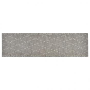 Küchenteppich Waschbar Raute 45x150 cm Samt