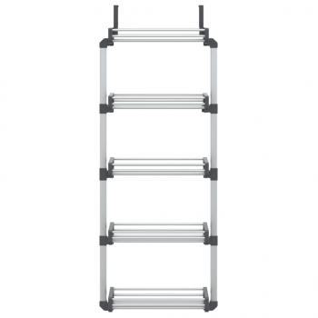 Tür-Organizer mit 5 Ablagen 52x20x135 cm Aluminium