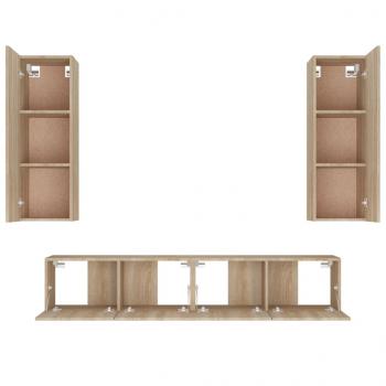 4-tlg. TV-Schrank-Set Sonoma-Eiche Holzwerkstoff