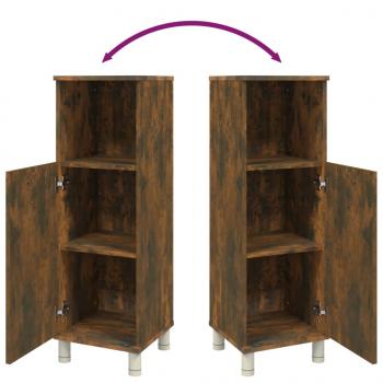 Badschrank Räuchereiche 30x30x95 cm Holzwerkstoff
