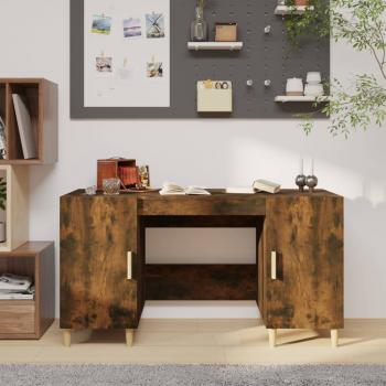 ARDEBO.de - Schreibtisch Räuchereiche 140x50x75 cm Holzwerkstoff