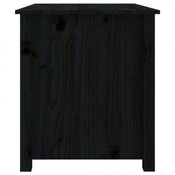 Couchtisch Schwarz 71x49x55 cm Massivholz Kiefer