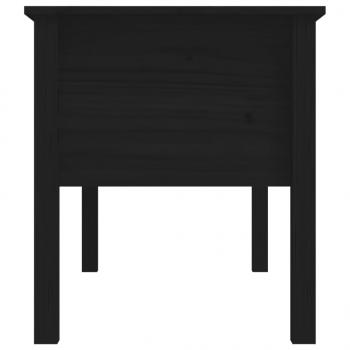 Couchtisch Schwarz 102x49x55 cm Massivholz Kiefer
