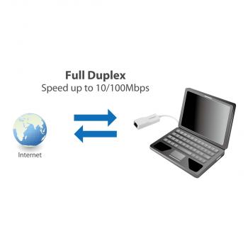 USB 2.0 Fast Ethernet Adapter 10/100 Mbit Weiß