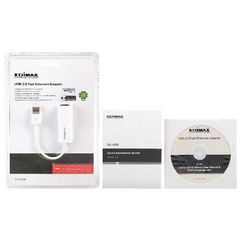 USB 2.0 Fast Ethernet Adapter 10/100 Mbit Weiß
