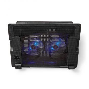 Notebook-Ständer | Anzahl Lüfter: 2 | Stromversorgung über USB | Anzahl Winkel: 4 | 18 " | 1200 U/min | LED