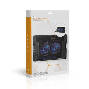 Notebook-Ständer | Anzahl Lüfter: 2 | Stromversorgung über USB | Anzahl Winkel: 4 | 18 " | 1200 U/min | LED