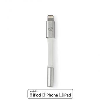 ARDEBO.de - Lightning-Adapter | Apple Lightning 8-Pin | 3.5 mm Buchse | Vergoldet | 0.15 m | Rund | Aluminium