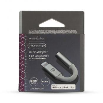 Lightning-Adapter | Apple Lightning 8-Pin | 3.5 mm Buchse | Vergoldet | 0.15 m | Rund | Aluminium