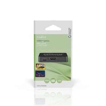 HDMI ? Splitter | 2-Port port(s) | HDMI? Eingang | 2x HDMI? Ausgang | 4K@30Hz | 2.25 Gbps | ABS / PVC | Schwarz