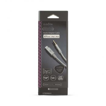 Lightning-Adapter | Apple Lightning 8-Pin | 3.5 mm Stecker | Vergoldet | 1.00 m | Rund | Nylon
