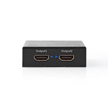 ARDEBO.de - HDMI ? Splitter | 2-Port port(s) | HDMI? Eingang | 2x HDMI? Ausgang | 4K@60Hz | 18 Gbps | Metall | Anthrazit