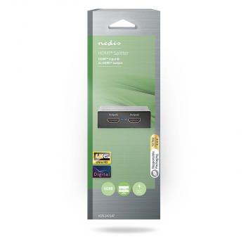 HDMI ? Splitter | 2-Port port(s) | HDMI? Eingang | 2x HDMI? Ausgang | 4K@60Hz | 18 Gbps | Metall | Anthrazit