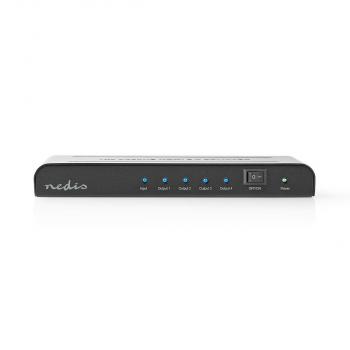 ARDEBO.de - HDMI ? Splitter | 4-Port port(s) | HDMI? Eingang | 4x HDMI? Ausgang | 4K@60Hz | 18 Gbps | Metall | Anthrazit