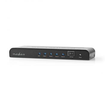 HDMI ? Splitter | 4-Port port(s) | HDMI? Eingang | 4x HDMI? Ausgang | 4K@60Hz | 18 Gbps | Metall | Anthrazit