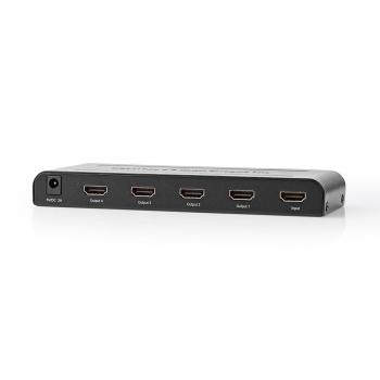 HDMI ? Splitter | 4-Port port(s) | HDMI? Eingang | 4x HDMI? Ausgang | 4K@60Hz | 18 Gbps | Metall | Anthrazit