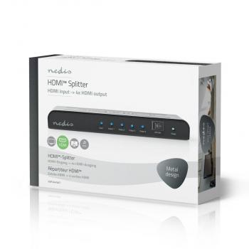 HDMI ? Splitter | 4-Port port(s) | HDMI? Eingang | 4x HDMI? Ausgang | 4K@60Hz | 18 Gbps | Metall | Anthrazit