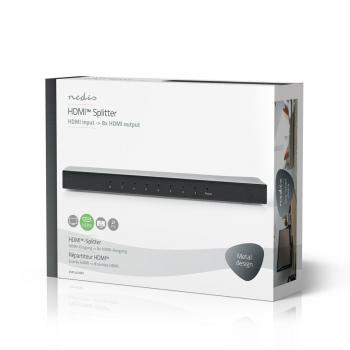 HDMI ? Splitter | 8-Port port(s) | HDMI? Eingang | 8x HDMI? Ausgang | 4K@60Hz | 18 Gbps | Metall | Anthrazit