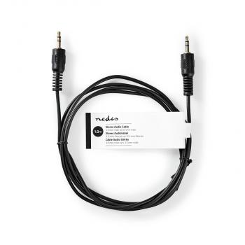 Stereo-Audiokabel | 3.5 mm Stecker | 3.5 mm Stecker | Vernickelt | 1.00 m | Rund | Schwarz | Aufhänger (Menge: 50 je Bestelleinheit)