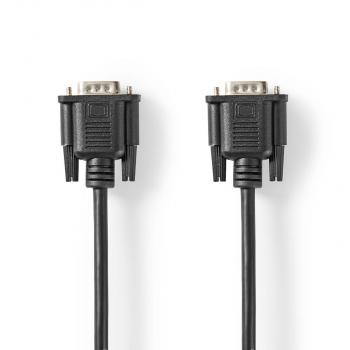 ARDEBO.de - VGA-Kabel | VGA Stecker | VGA Stecker | Vernickelt | Maximale Auflösung: 1024x768 | 2.00 m | Rund | ABS | Schwarz | Aufhänger