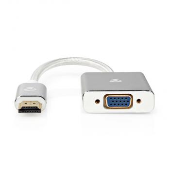 VGA-Adapter | HDMI? Stecker | VGA Buchse | Vergoldet | Gerade | Aluminium | Silber | Verpackung mit Sichtfenster