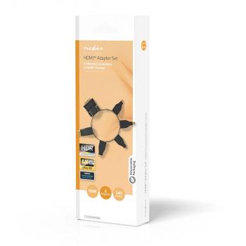 HDMI? -Adapter | DisplayPort Stecker / DVI-D 24+1-Pin Stecker / HDMI? Micro Stecker / HDMI? Mini Stecker / Mini DisplayPort Stecker / USB-C? Stecker | HDMI? Ausgang | Vergoldet | Gerade | PVC | Schwarz | 1 Stück | Box