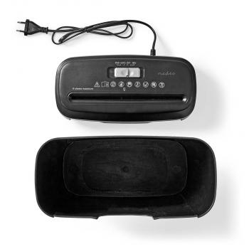 Aktenvernichter | Streifenschnitt | 6x A4-Seiten | 10 l | Sicherheitsnorm: DIN 2 | 190 W | Schwarz