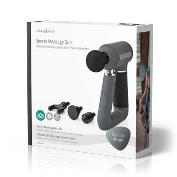 Sport-Massagepistole | Batteriebetrieben | N/A | Wiederaufladbar | 6 Massagemodi | USB Kabel | Grau