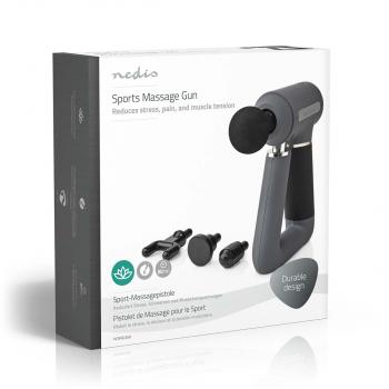 Sport-Massagepistole | Batteriebetrieben | N/A | Wiederaufladbar | 6 Massagemodi | USB Kabel | Grau