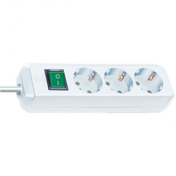 ARDEBO.de - Verlängerungsbuchse Eco-Line 3-fach 5.00 m Weiss - Schutzkontakt TYPE F