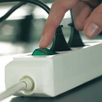 Verlängerungsbuchse Eco-Line 3-fach 5.00 m Weiss - Schutzkontakt TYPE F