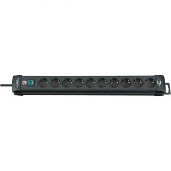 ARDEBO.de - Verlängerungsbuchse Premium-Line 10-fach 3.00 m Schwarz - Schutzkontakt TYPE F
