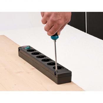 Bremounta Steckdosenleiste 6-fach Schwarz 3,00 m H05VV-F 3G1,5 TYPE F