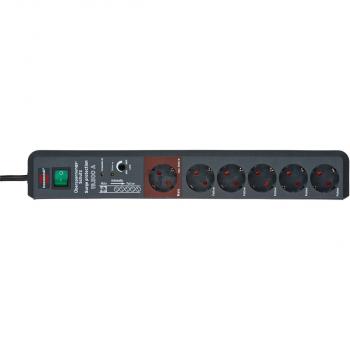 ARDEBO.de - Secure-Tec, 6-fach Steckdosenleiste mit Überspannungsschutz und Main-Follow-Funktion (3m Kabel und Schalter) TYPE F