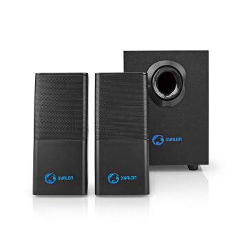 ARDEBO.de - Gaming-Lautsprecher | Lautsprecherkanäle: 2.1 | Stromversorgung über USB | 3.5 mm Stecker | 30 W | Ohne Beleuchtung | Lautstärke-Regler