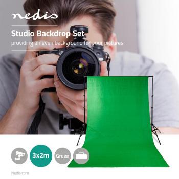 Photo Studio-Hintergrund Set | 1,90 x 2,95 m | Tragetasche enthalten | Stativ enthalten | Schwarz | 1 Stück