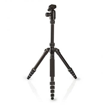 ARDEBO.de - Stativ | Maximale Belastbarkeit: 3.0 kg | Min. arbeitshöhe: 17.5 cm | Max. Arbeitshöhe: 145.0 cm | 3 Segmente | Kugelkopf | Tragetasche enthalten | Reversible Mittelsäule | ABS / Aluminium | Schwarz